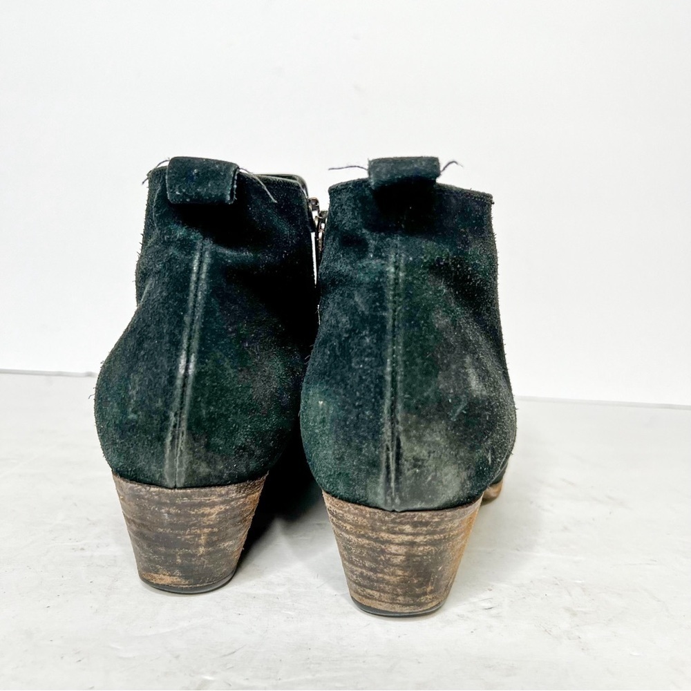 Aquatalia Black Suede Heeled Point Ankle Booties Size 7.5 Women’s - Picture 3 of 7